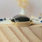 Pendentif obsidienne oeil céleste  6,5 cm pièce exceptionnelle