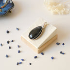 Pendentif obsidienne oeil céleste  6,5 cm pièce exceptionnelle