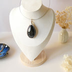 Pendentif obsidienne oeil céleste  6,5 cm pièce exceptionnelle