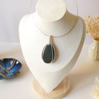 Pendentif obsidienne oeil céleste  6,5 cm pièce exceptionnelle