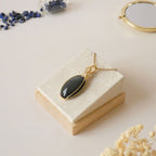 Pendentif obsidienne oeil céleste - wire wrapping doré - pierre naturelle