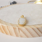 Pendentif en péristérite - wire wrapping doré - pierre naturelle