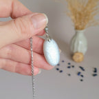 Pendentif en pierre de lune 2,8 cm – Bélière argentée