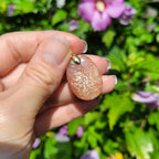 Pendentif en pierre de soleil, héliolite, pierre naturelle