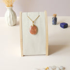 Pendentif en pierre de soleil, héliolite, pierre naturelle