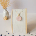 Pendentif en quartz rose 2,3 cm – Bélière dorée
