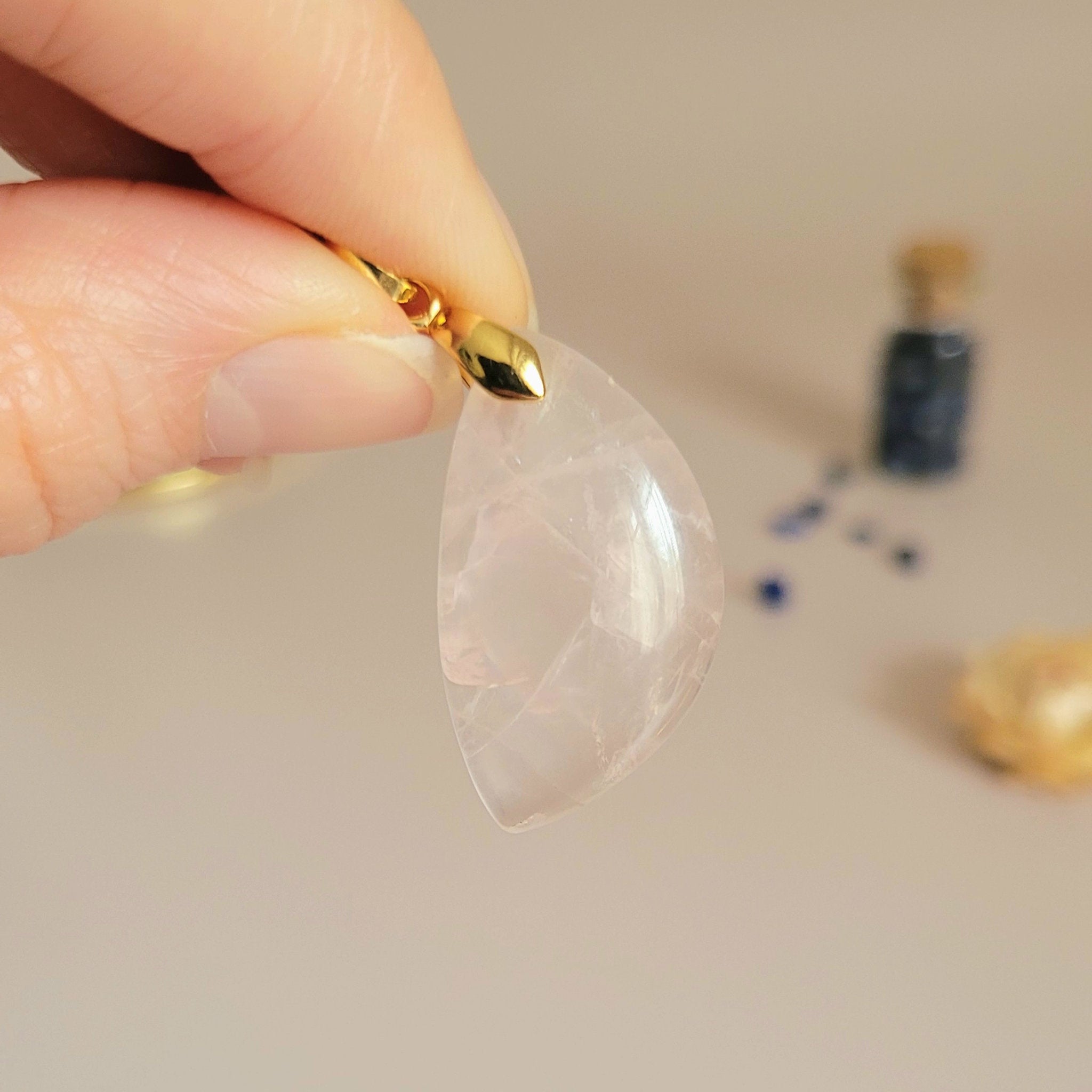 Pendentif quartz rose 3cm