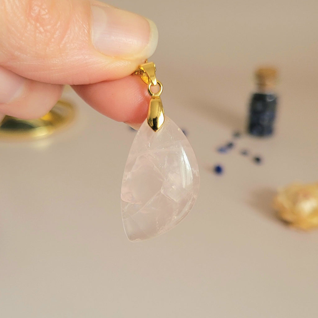 Pendentif quartz rose 3cm