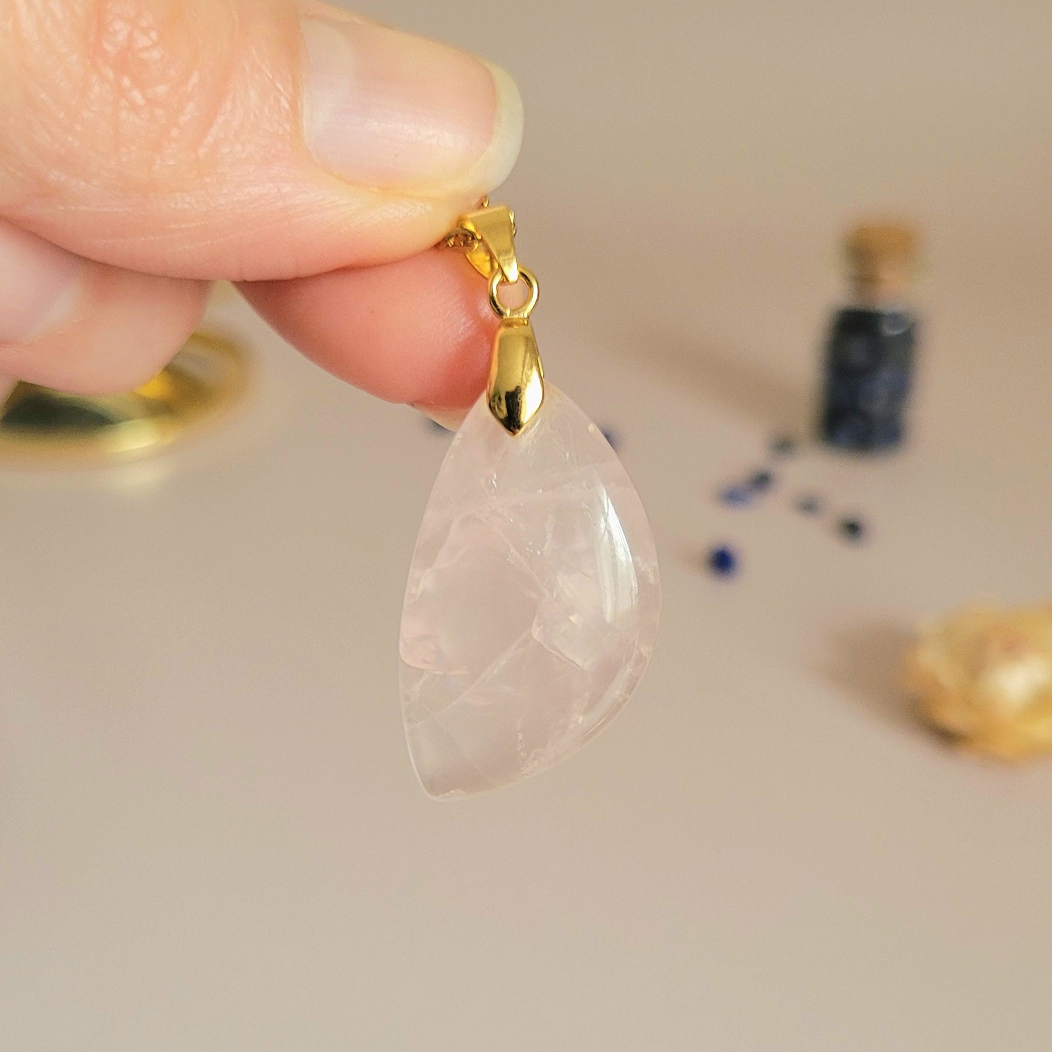 Pendentif quartz rose 3cm