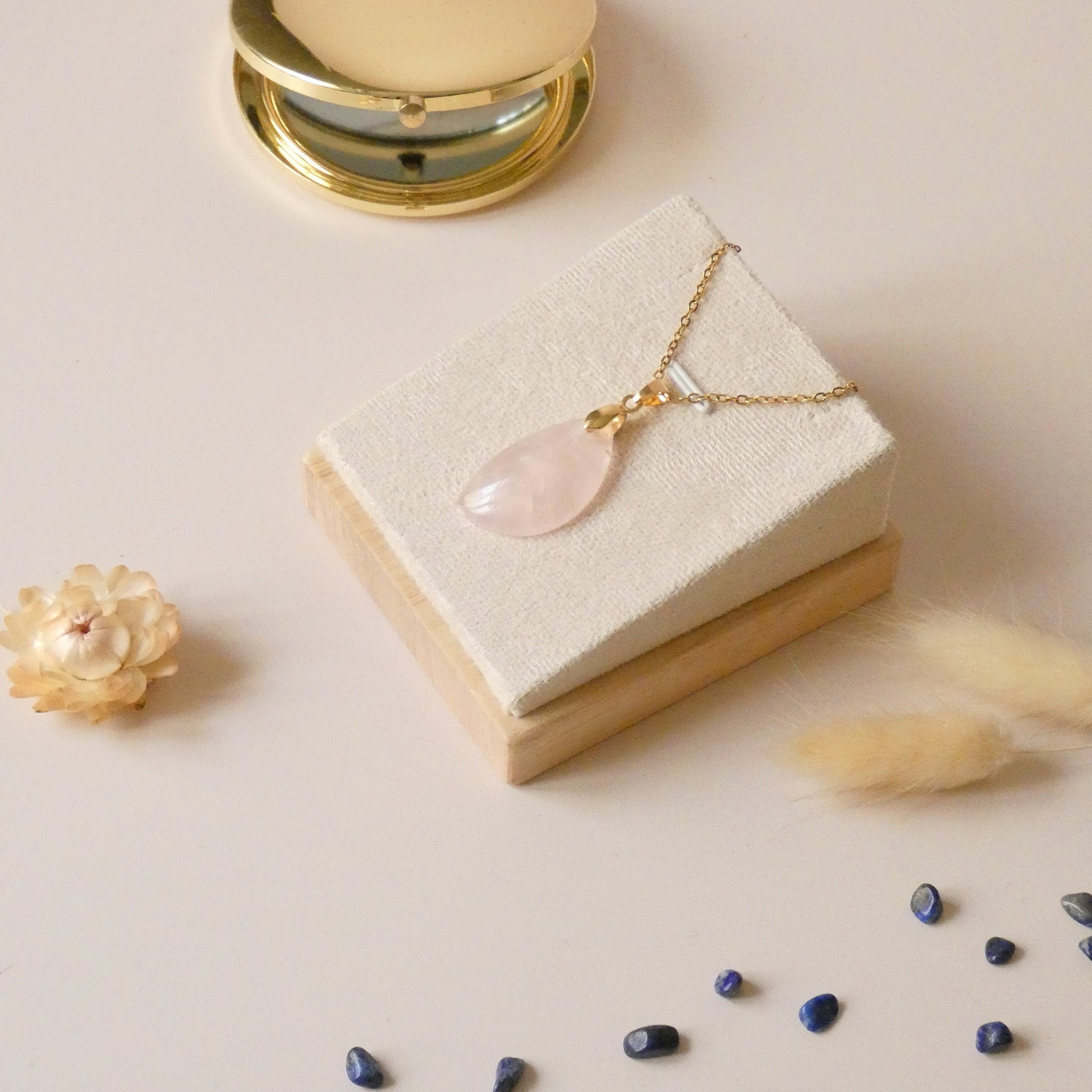 Pendentif quartz rose 3cm