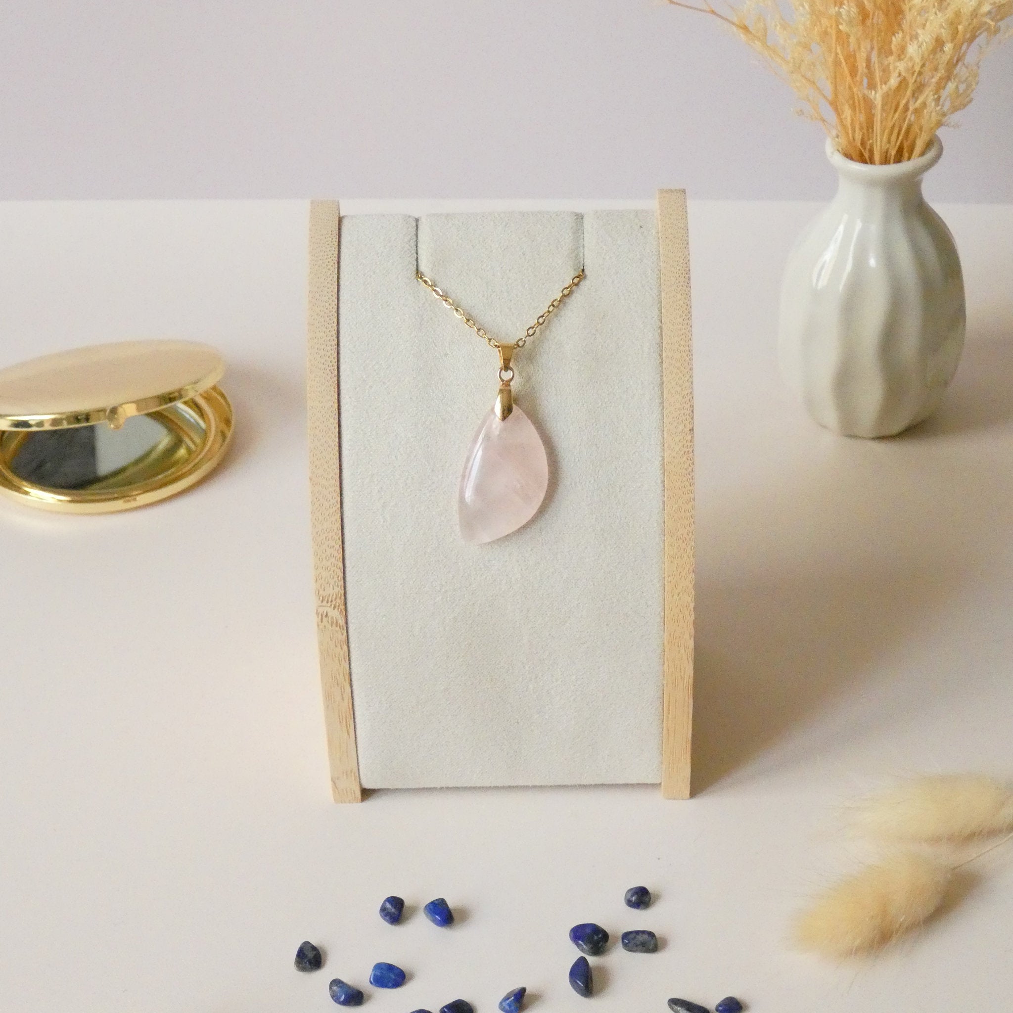 Pendentif quartz rose 3cm