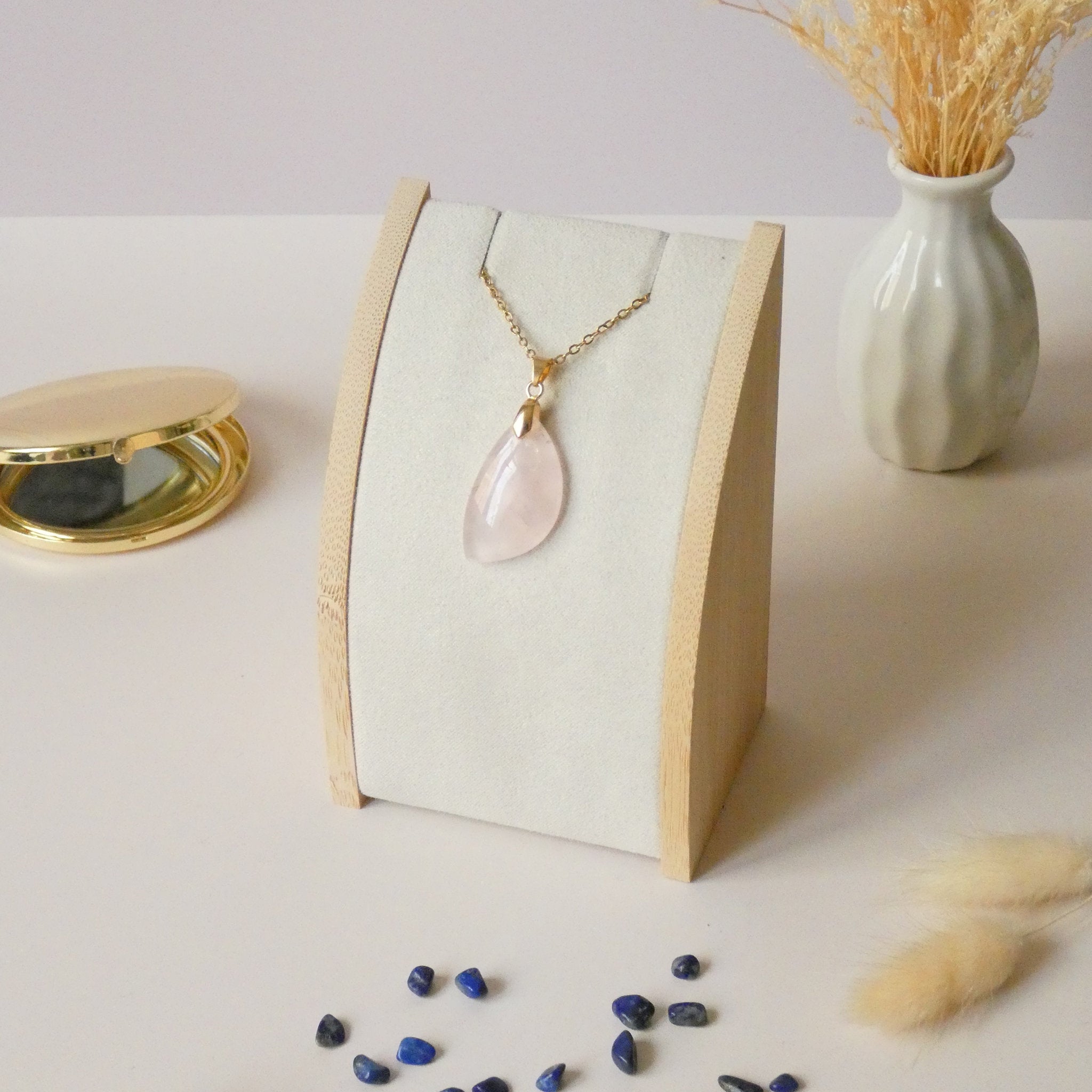 Pendentif quartz rose 3cm