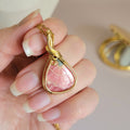 Pendentif en rhodochrosite 3,6 cm bijou artisanal en pierre naturelle