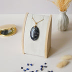 Pendentif sodalite 4,1 cm bélière dorée