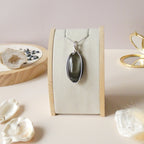Pendentif wire wrapping en obsidienne dorée – 5,7 cm