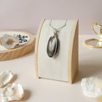 Pendentif wire wrapping en obsidienne dorée – 5,7 cm