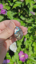 Pendentif en labradorite bélière argentée – 3,1 cm