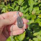 Pendentif obsidienne oeil céleste 4,5 cm wire wrapping