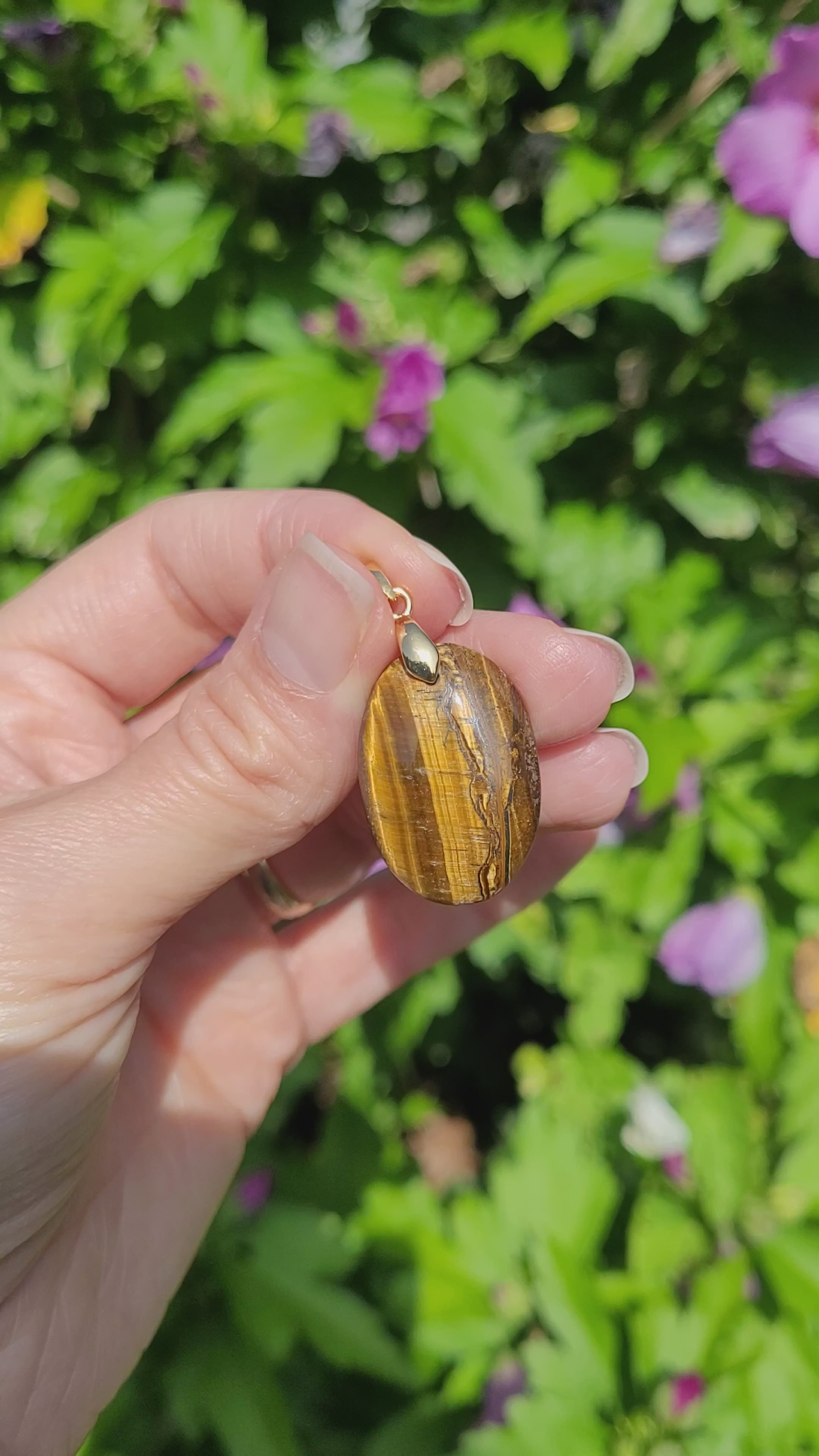 Pendentif oeil de tigre 2,8 cm