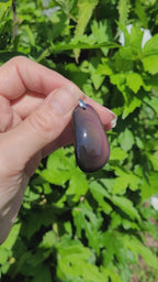 Pendentif en obsidienne oeil céleste 4,1 cm bélière argentée