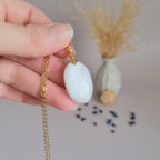Pendentif en pierre de lune 2,8 cm – Bélière dorée