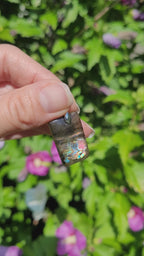 Pendentif en labradorite bélière argentée – 3,7 cm