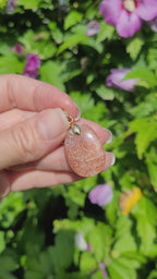 Pendentif en pierre de soleil, héliolite, pierre naturelle